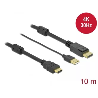 Delock HDMI    DisplayPort-kábel 4K 30 Hz 10 m (85968)