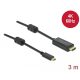 Delock Aktív USB Type-C  - HDMI kábel (DP Alt Mode) 4K 60 Hz 3 méter hosszú