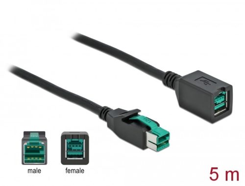 Delock PoweredUSB bővítőkábel 12 V 5 m (85984)