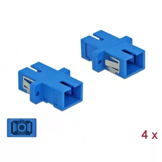   Delock SC optikai szálas csatlakozó Simplex anya - SC Simplex anya, egymódosú 4 db. Kék (85990)
