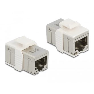   Delock fémszínű adapter RJ45 anya - RJ45 anya Cat.6A (86012)