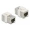 Delock fémszínű adapter RJ45 anya - RJ45 anya Cat.6A (86012)
