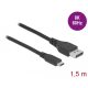 Delock Kétirányú USB Type-C  - DisplayPort kábel (DP Alt Mode) 8K 60 Hz 1,5 m DP 8K ellenőrzött (86040)