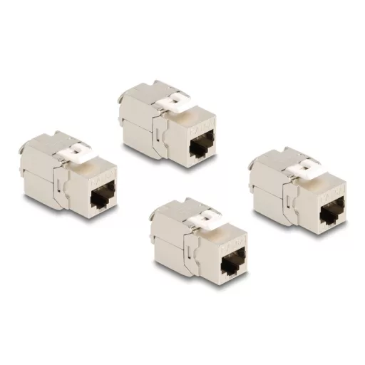 Delock Keystone modul, RJ45-aljzat Cat.6A STP 4 db.-os (86050)