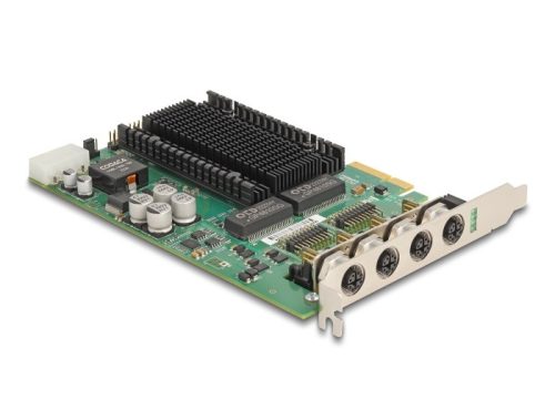 Delock PCI Express x4 kártya - 4 x M12 Gigabit LAN PoE+ (86054)