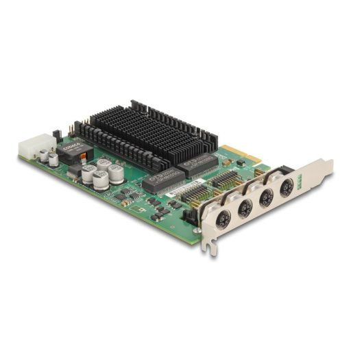 Delock PCI Express x4 kártya - 4 x M12 Gigabit LAN PoE+ (86054)
