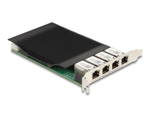 Delock PCI Express x4 kártya - 4 x RJ45 Gigabit LAN PoE+ (86068)