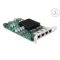 Delock PCI Express x4 hálózati kártya Gigabit LAN 4 x RJ45 és PoE+ i350 (86097)