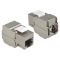 Delock Keystone modul RJ45 anya > RJ45 anya Cat.6, szürke (86154)