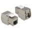 Delock Keystone modul RJ45 anya > RJ45 anya Cat.6, szürke (86154)