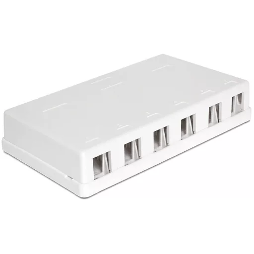 Delock Keystone falra szerelhető doboz, 6 port (86227)