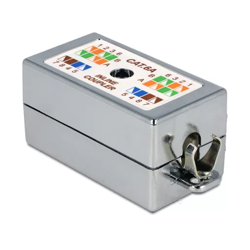 Delock csatlakozódoboz Cat.6A LSA hálózati kábelhez, szerszám nélküli (86243)