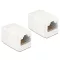 Delock Adapter, RJ45-aljzat > RJ45-aljzat, Cat.6 UTP kompakt fehér (86249)