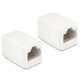 Delock Adapter, RJ45-aljzat > RJ45-aljzat, Cat.6 UTP kompakt fehér (86249)