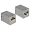 Delock Adapter, RJ45-aljzat > RJ45-aljzat, Cat.6 STP kompakt ezüst (86250)