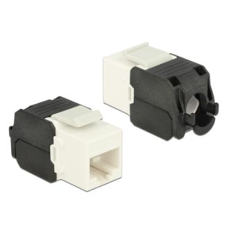   Delock Keystone modul RJ45 csatlakozó > LSA Cat.6A UTP fehér (86266)