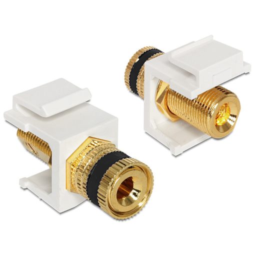 Delock Keystone szorító szerelvény > menetes anya, fekete (86303)