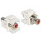 Delock Keystone modul RCA anya > RCA anya, piros (86305)