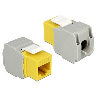   Delock Keystone modul RJ45 anya > LSA Cat.6 UTP sárga (86345)