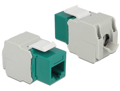Delock Keystone modul zöld színű RJ45 aljzat - LSA CAT.6 UTP csatlakozókkal (86349)