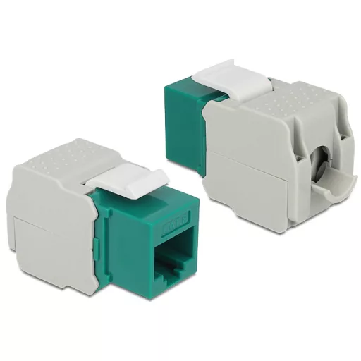 Delock Keystone modul zöld színű RJ45 aljzat - LSA CAT.6 UTP csatlakozókkal (86349)