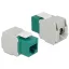 Delock Keystone modul zöld színű RJ45 aljzat - LSA CAT.6 UTP csatlakozókkal (86349)