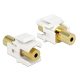 Delock Keystone Module stereo jack anya 3.5 mm 4 pin > stereo jack anya 3.5 mm 4 pin, aranyozott, fe (86363)