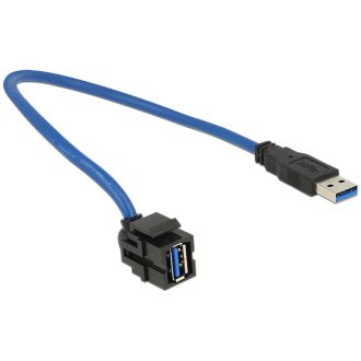   Delock Keystone modul USB 3.0 A anya > USB 3.0 A apa 250  kábellel (86375)