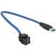 Delock Keystone modul USB 3.0 A anya > USB 3.0 A apa 250  kábellel (86375)