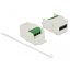 Delock Keystone modul USB 2.0 A anya sorkapocs modul, fehér (86376)