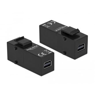   Delock Keystone modul, mini DisplayPort-csatlakozóhüvely > mini DisplayPort-csatlakozóhüvely (86377)