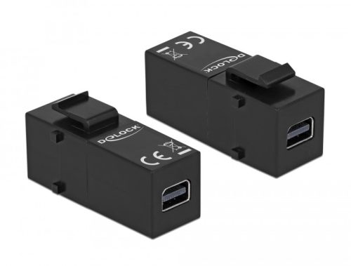 Delock Keystone modul, mini DisplayPort-csatlakozóhüvely > mini DisplayPort-csatlakozóhüvely (86377)