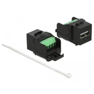   Delock Keystone modul USB 2.0 A anya sorkapocs modul, fekete (86386)