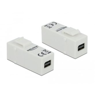  Delock Keystone modul, mini DisplayPort-csatlakozóhüvely > mini DisplayPort-csatlakozóhüvely (86387)