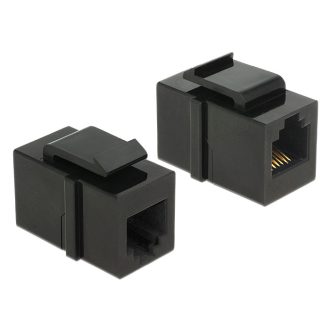   Delock Keystone modul RJ12 anya > RJ12 anya Cat.3 fekete (86390)