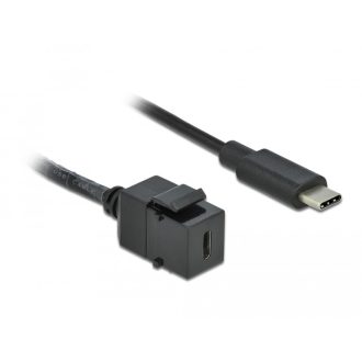   Delock Keystone modul, USB 3.0 C-csatlakozóhüvely > USB 3.0 C-csatlakozódugó, kábellel (86398)