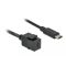 Delock Keystone modul, USB 3.0 C-csatlakozóhüvely > USB 3.0 C-csatlakozódugó, kábellel (86398)