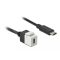 Delock Keystone modul, USB 3.0 C-csatlakozóhüvely > USB 3.0 C-csatlakozódugó, kábellel (86399)