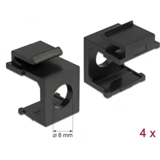   Delock Keystone fekete borító 8 mm-es lyukkal, 4 db. (86403)