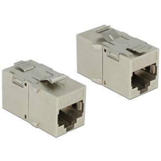   Delock Keystone modul, RJ45-aljzat > RJ45-aljzat, Cat.6A fém (86408)