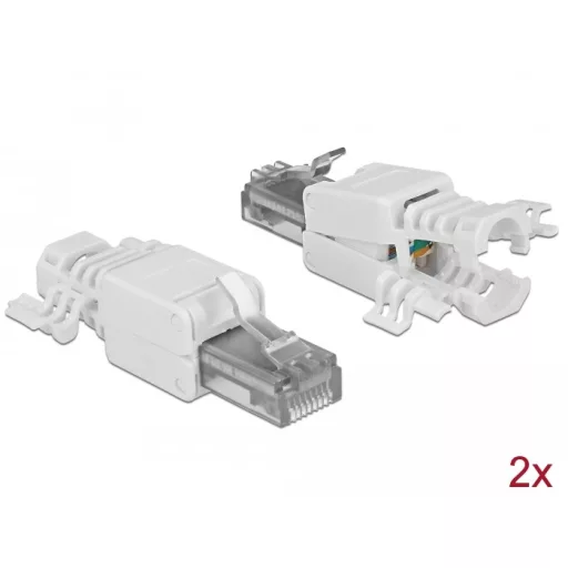 Delock RJ45 dugó Cat.6A UTP szerszám nélkül szerelheto 2 darab (86417)