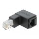 Delock RJ45 adapter apa 90 fokos lefelé néző > RJ45 aljzat, Cat.6 UTP (86423)