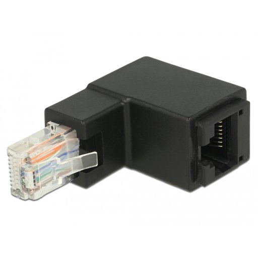 Delock Adapter RJ45 apa L alakú > RJ45 anya Cat.6 UTP (86424)