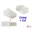Delock RJ45  apa Cat.6 UTP 20 darab,  krimpel és vág típus (86453)