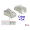 Delock RJ45 apa Cat.6 STP 20 darab,  krimpel és vág típus (86454)