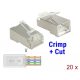 Delock RJ45 apa Cat.6 STP 20 darab,  krimpel és vág típus (86454)