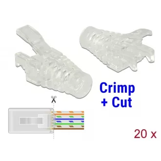  Delock Feszültség csökkentő keret RJ45 krimpel és vág típusú apához 20 darab (86455)
