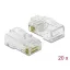 Delock RJ45 nyomó+vágó+hajlító apa Cat.6 UTP 20 db. (86473)