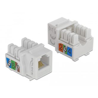   Delock Keystone modul, RJ12-aljzat > LSA Cat.3 UTP, fehér (86498)