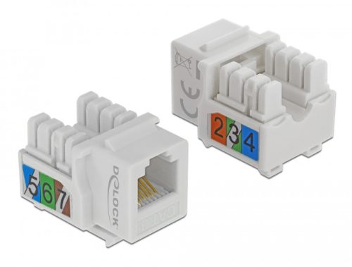 Delock Keystone modul, RJ12-aljzat > LSA Cat.3 UTP, fehér (86498)